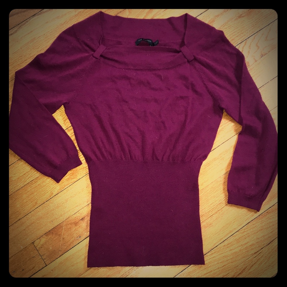 ruby colored sweater from The Limited